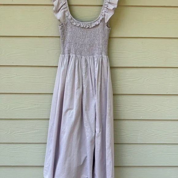 REFORMATION Noreen Smocked Ruffle Dress Midi - Picture 10 of 12